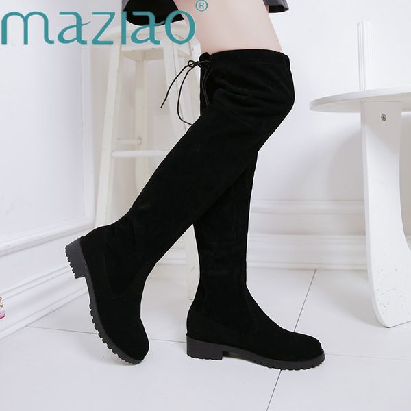 new flock leather women over the knee boots lace up high heels women shoes lace up winter boots warm thigh high, Black
new flock leather women over the knee boots lace up high heels women shoes lace up winter boots warm thigh high, Black