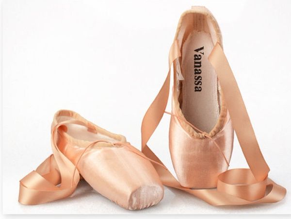 women professional ballet dance pointe shoes, Black