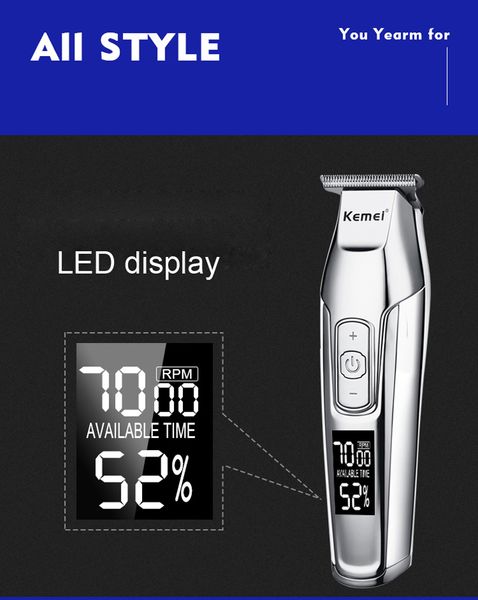 kemei all metal professional electric hair clipper rechargeable hair trimmer haircut shaving machine km-5027 newclipper cwckz
kemei all metal professional electric hair clipper rechargeable hair trimmer haircut shaving machine km-5027 newclipper cwckz