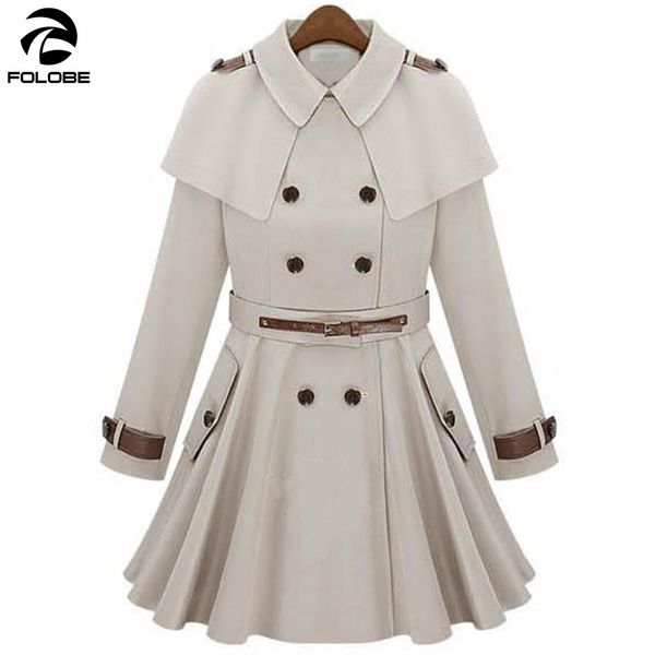 folobe women fall fashion long wind coat with belt outwear office lady long sleeves pleated office lady winter trench, Tan;black
folobe women fall fashion long wind coat with belt outwear office lady long sleeves pleated office lady winter trench, Tan;black