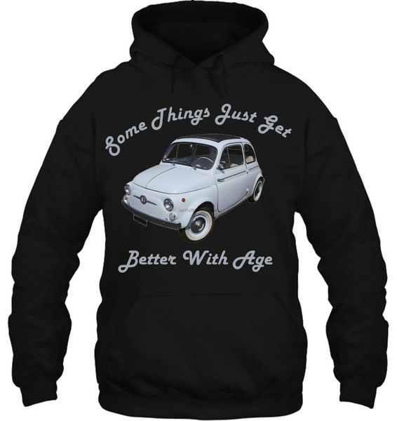 men hoodie classic fiat 500 vintage mini car better with age printed natural women streetwear, Black
men hoodie classic fiat 500 vintage mini car better with age printed natural women streetwear, Black