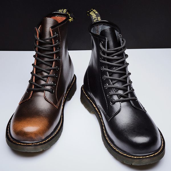 ins fashion martin boots leather autumn winter men deisigner shoes quility keep warm 101102 size38-44, Black
ins fashion martin boots leather autumn winter men deisigner shoes quility keep warm 101102 size38-44, Black