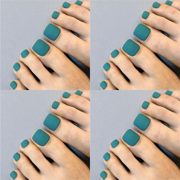 24pcs peacock blue matte scrub fake toenail tablets stickers short square false summer diy nail with glue patch nails art tools, Red;gold
24pcs peacock blue matte scrub fake toenail tablets stickers short square false summer diy nail with glue patch nails art tools, Red;gold
