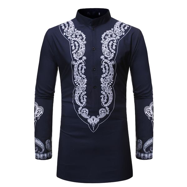 mogu 2019 new mens shirt with green and navy print long sleeve casual traditional nation casual clothes for camise hombre, White;black
mogu 2019 new mens shirt with green and navy print long sleeve casual traditional nation casual clothes for camise hombre, White;black