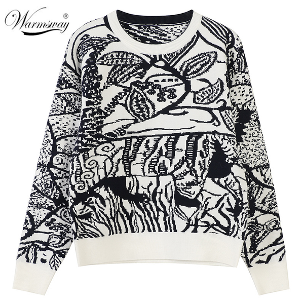 autumn and winter new christmas women pullover round neck contrast color jacquard embroidered long-sleeve loose sweater cy-006, White;black
autumn and winter new christmas women pullover round neck contrast color jacquard embroidered long-sleeve loose sweater cy-006, White;black
