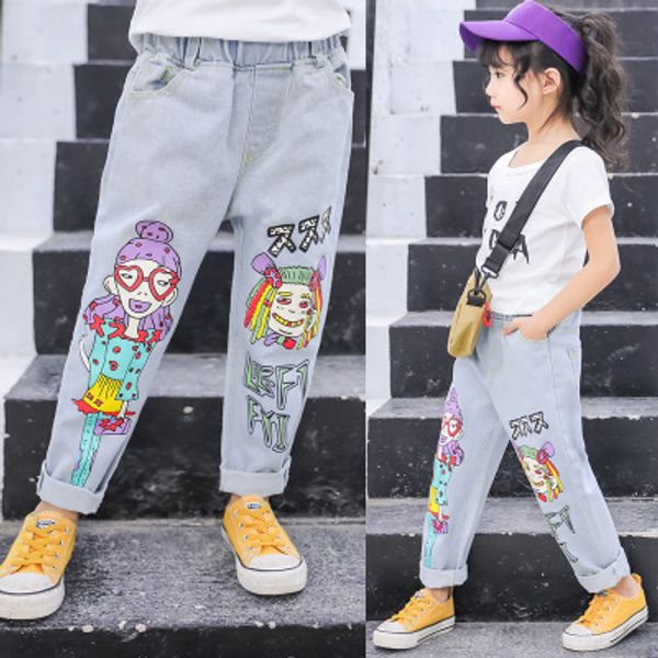 girl's jeans girls nine points jeans new autumn clothes cartoon anime beauty jeans, Blue
girl's jeans girls nine points jeans new autumn clothes cartoon anime beauty jeans, Blue