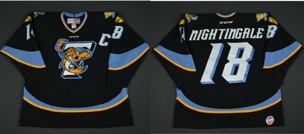 hipping men custom jared nightingale toledo walleye 2016 echl captains club hockey jersey or custom any name or number retro jersey, Black;red
hipping men custom jared nightingale toledo walleye 2016 echl captains club hockey jersey or custom any name or number retro jersey, Black;red