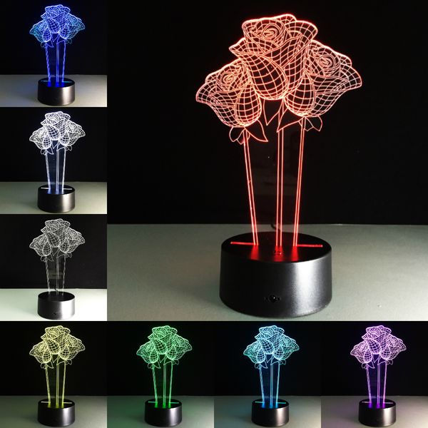 7 colors change rose flower 3d lamp souvenir valentines day gift birthday beautiful gift for may mother's day desk night light
7 colors change rose flower 3d lamp souvenir valentines day gift birthday beautiful gift for may mother's day desk night light