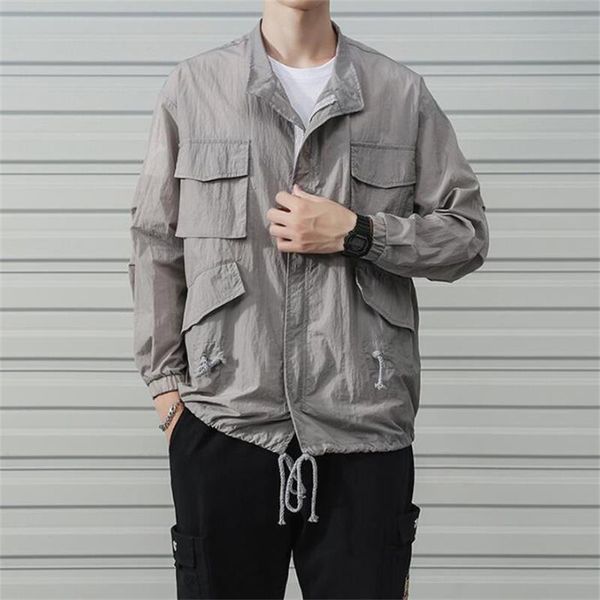 fashion korean versatile loose outwear multi-pockets drawstring men jacket streetwear hip hop solid color homme coats, Black;brown
fashion korean versatile loose outwear multi-pockets drawstring men jacket streetwear hip hop solid color homme coats, Black;brown