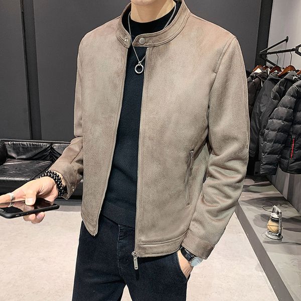 spring suede lapel jacket men's slim fashion solid multi-pocket jacket men streetwear wild british style coat mens m-3xl, Black;brown
spring suede lapel jacket men's slim fashion solid multi-pocket jacket men streetwear wild british style coat mens m-3xl, Black;brown