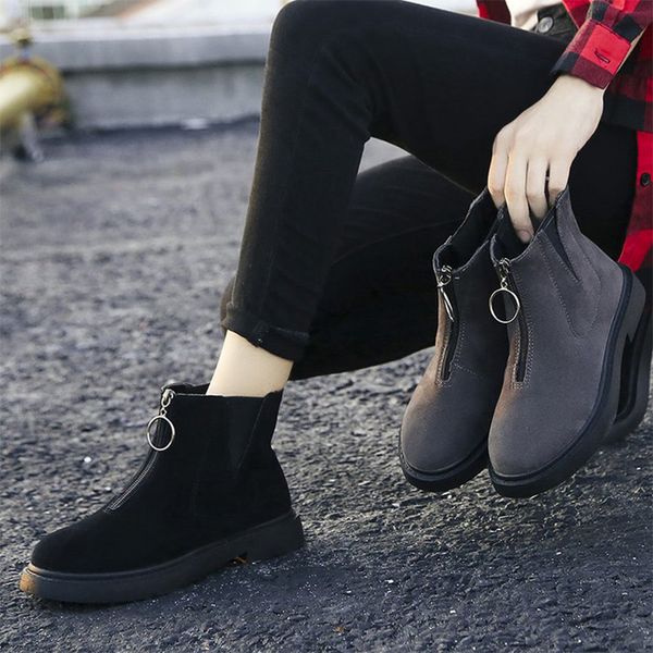 women winter ankle boots ladies zip elastic band woman chunky heels soft suede women's causal warm female comfortable shoes new, Black
women winter ankle boots ladies zip elastic band woman chunky heels soft suede women's causal warm female comfortable shoes new, Black
