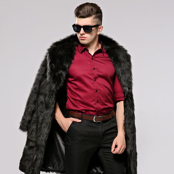 2017 autumn winter faux fur jacket coat men solid casual faux fur coats men long sleeve o-neck coat gd344, Black
2017 autumn winter faux fur jacket coat men solid casual faux fur coats men long sleeve o-neck coat gd344, Black
