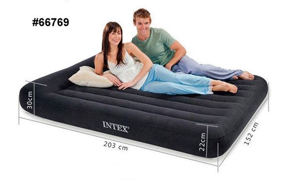 intex inflatable air bed airbed with pillow air mattress camping mattress, repair patch, color box
intex inflatable air bed airbed with pillow air mattress camping mattress, repair patch, color box