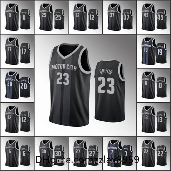 men derrick rose luke kennard detroit christian wood langston galloway wayne ellington pistons black city jersey, Black;red
men derrick rose luke kennard detroit christian wood langston galloway wayne ellington pistons black city jersey, Black;red