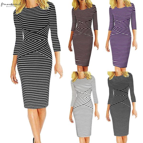 women bodycon dresses sheath pencil dress and flarethree quarter sleeve striped work wear business cocktail pencil dress, Black;gray
women bodycon dresses sheath pencil dress and flarethree quarter sleeve striped work wear business cocktail pencil dress, Black;gray