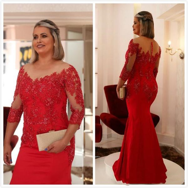 2019 arabic mermaid mother of bride dresses lace beaded mother of groom dresses formal party evening gowns, Black;red
2019 arabic mermaid mother of bride dresses lace beaded mother of groom dresses formal party evening gowns, Black;red