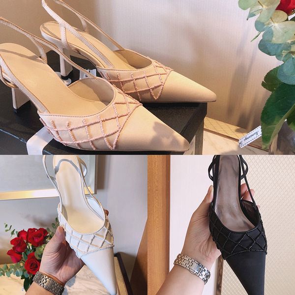 designer womens high heels luxury black white pink pointed fine heel sandals summer fashion with box size 35-40
designer womens high heels luxury black white pink pointed fine heel sandals summer fashion with box size 35-40