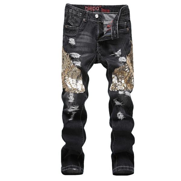 wing sequin decoration jeans four seasons new product erkek jean pantolon calca slim fit jeans masculina pantalon homme, Blue
wing sequin decoration jeans four seasons new product erkek jean pantolon calca slim fit jeans masculina pantalon homme, Blue