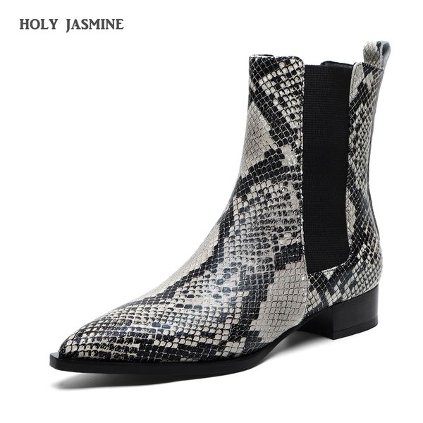 women shoes new arrival 2019 serpentine boots square heel pointed toe ankle boots for women autumn ladies platform shoes, Black
women shoes new arrival 2019 serpentine boots square heel pointed toe ankle boots for women autumn ladies platform shoes, Black