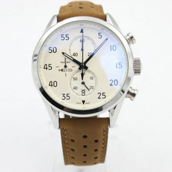 new fashion carrea calibre 1887 spacex quzrtz vk chronograph flyback satch brown leather belt mens watches sports gent man watches, Slivery;brown
new fashion carrea calibre 1887 spacex quzrtz vk chronograph flyback satch brown leather belt mens watches sports gent man watches, Slivery;brown