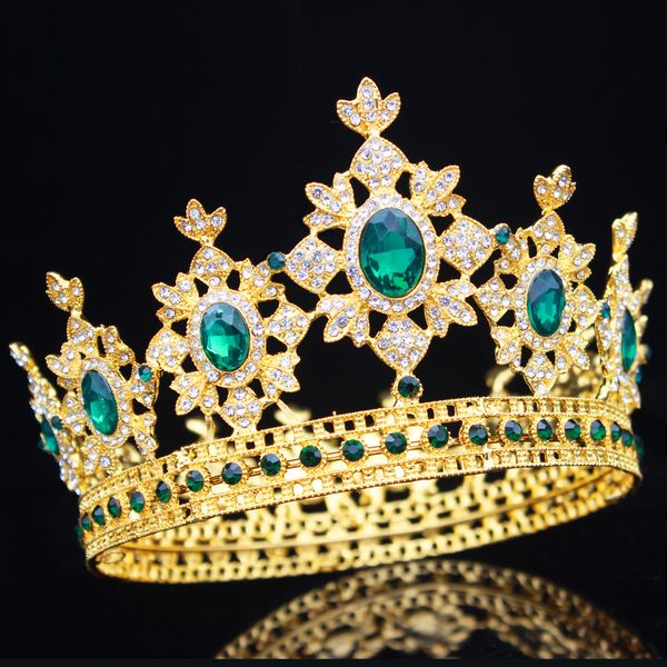 gold crystal bridal tiara crown full round queen king crown women prom hair ornaments wedding bride hair jewelry accessories, Golden;white
gold crystal bridal tiara crown full round queen king crown women prom hair ornaments wedding bride hair jewelry accessories, Golden;white