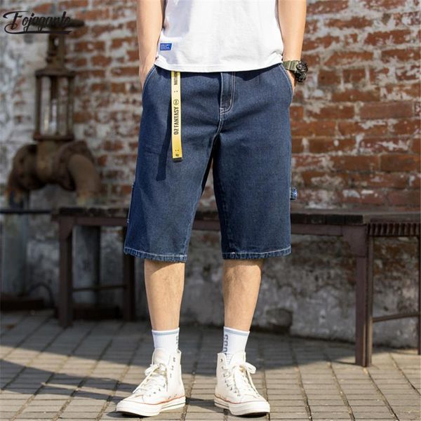 fojaganto men fashion denim shorts summer men's casual straight knee length jeans trend slim wild denim shorts male, Blue
fojaganto men fashion denim shorts summer men's casual straight knee length jeans trend slim wild denim shorts male, Blue