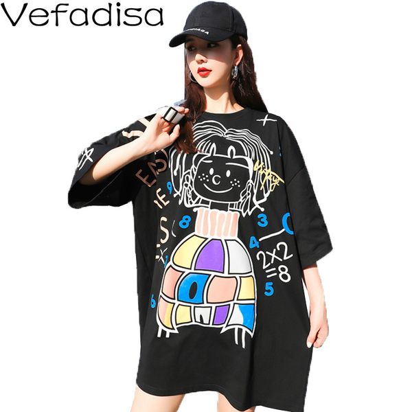 vefadisa black cartoon print t-shirt plus size women t-shirt 2020 casual summer loose short sleeve female qyf2628, White
vefadisa black cartoon print t-shirt plus size women t-shirt 2020 casual summer loose short sleeve female qyf2628, White