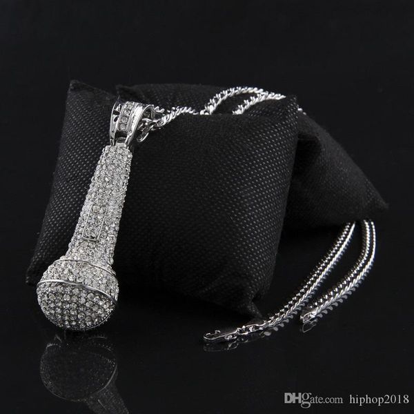 mens iced out pendant necklace fashion microphone pendant hip hop necklace jewelry gold cuban chain necklace, Silver
mens iced out pendant necklace fashion microphone pendant hip hop necklace jewelry gold cuban chain necklace, Silver