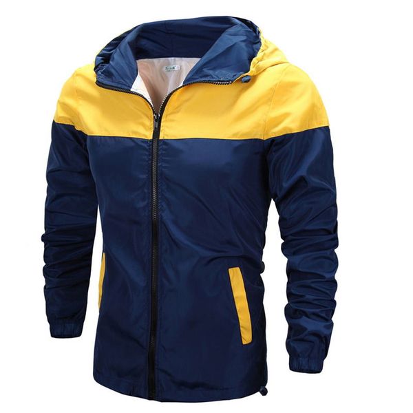 2019 casual men color block long sleeve jacket zip up waterproof slim hooded coat, Black;brown
2019 casual men color block long sleeve jacket zip up waterproof slim hooded coat, Black;brown