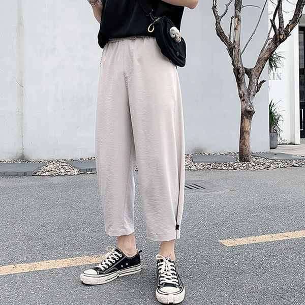 men's pants summer straight fashion solid color drawstring casual men streetwear wild loose korean trousers mens m-2xl, Black
men's pants summer straight fashion solid color drawstring casual men streetwear wild loose korean trousers mens m-2xl, Black