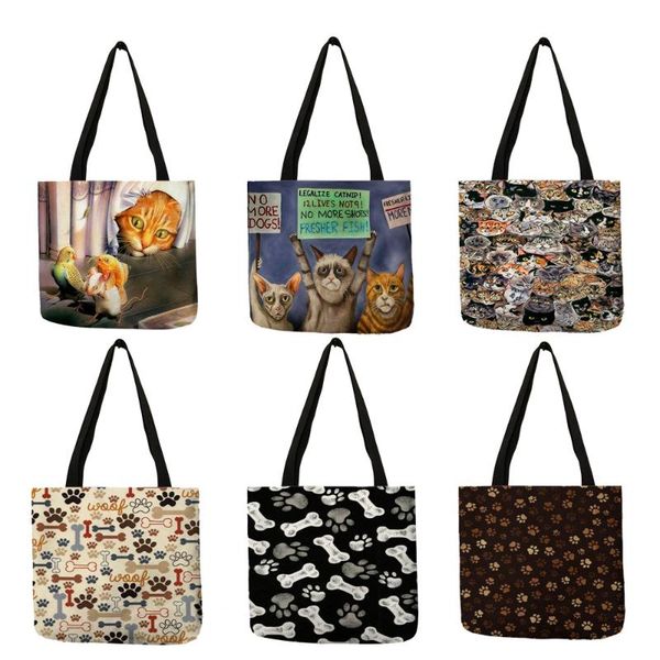 personalized women portable outdoor shoulder bag 3d printed cartoon cat bone footprint pattern handbag daily office tote bags
personalized women portable outdoor shoulder bag 3d printed cartoon cat bone footprint pattern handbag daily office tote bags