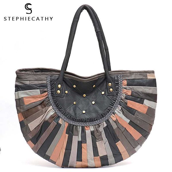 sc large leather tote bag women vintage style shoulder bag sheepskin patchwork ladies half-moon handbag female retro design sac
sc large leather tote bag women vintage style shoulder bag sheepskin patchwork ladies half-moon handbag female retro design sac