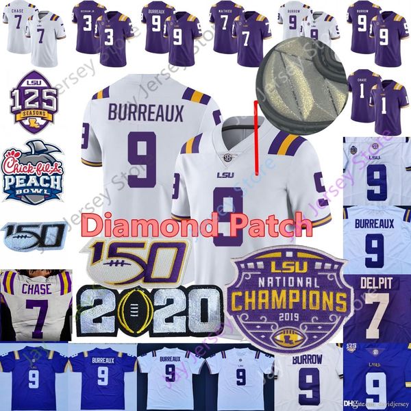 lsu tigers burreaux football jersey diamond patch 2020 champions playoff college joe burrow 7 ja'marr chase nickname beckham delpit mat, Black;red
lsu tigers burreaux football jersey diamond patch 2020 champions playoff college joe burrow 7 ja'marr chase nickname beckham delpit mat, Black;red