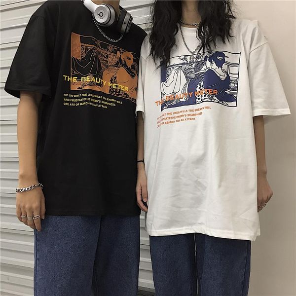 summer youth popular new fifth sleeve wind harajuku loose dark retro printed short-sleeved t influx of men and women, White;black
summer youth popular new fifth sleeve wind harajuku loose dark retro printed short-sleeved t influx of men and women, White;black