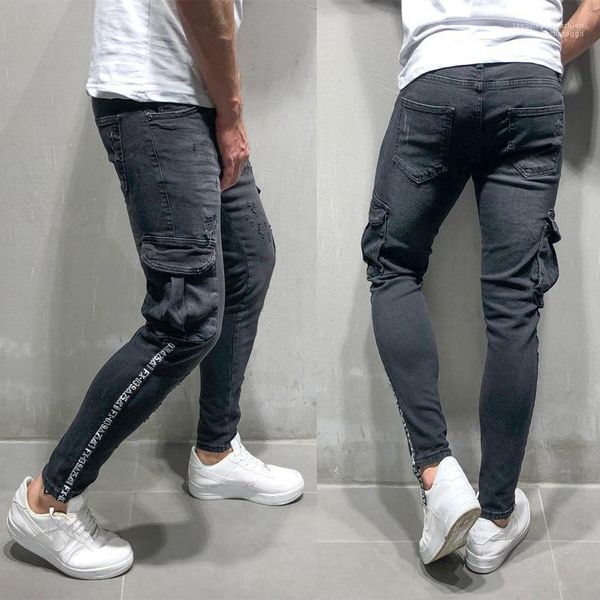 autumn big pockets designer striped letters zipper biker jeans men black ripped pencil pants spring, Blue
autumn big pockets designer striped letters zipper biker jeans men black ripped pencil pants spring, Blue