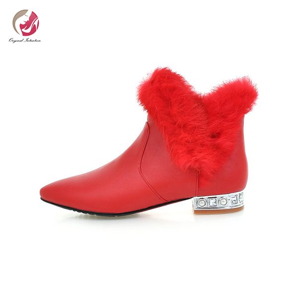 original intention super popular fur ankle boots woman black white red silver pink pointed toe square crystal heels elegant shoe
original intention super popular fur ankle boots woman black white red silver pink pointed toe square crystal heels elegant shoe