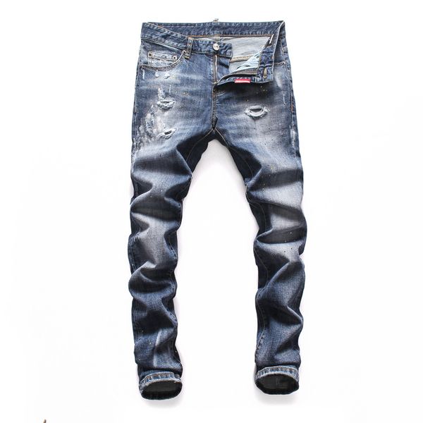 new tide brand hole air leakage straight leg slim stretch jeans designer apparel mens pants fashion motorcycle mens skinny jeans, Blue
new tide brand hole air leakage straight leg slim stretch jeans designer apparel mens pants fashion motorcycle mens skinny jeans, Blue