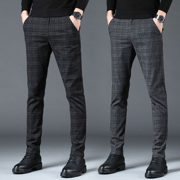 men's pants 2021 plaid men spring casual slim straight pant fashion business male trousers 38, Black
men's pants 2021 plaid men spring casual slim straight pant fashion business male trousers 38, Black