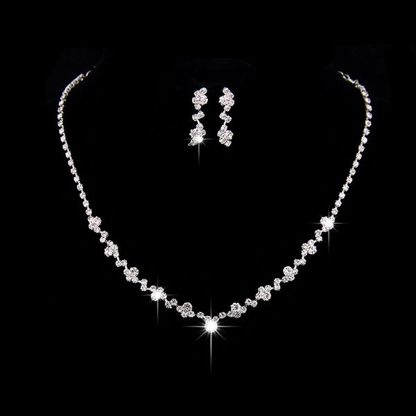 forseven women girl dating birthday party simple shining crystal link chain necklace dangling earring jewelry sets for bride, Silver
forseven women girl dating birthday party simple shining crystal link chain necklace dangling earring jewelry sets for bride, Silver
