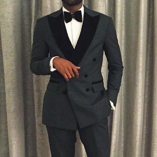 brand new men suits black groom tuxedos peak velvet lapel groomsmen wedding man 2 pieces ( jacket + pants +tie ) l554, Black;gray
brand new men suits black groom tuxedos peak velvet lapel groomsmen wedding man 2 pieces ( jacket + pants +tie ) l554, Black;gray