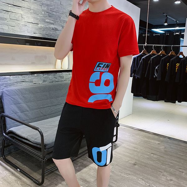 men 2020 summer brand 2-piece tracksuit sets beach mens casual t-shirts sportswears fashion shorts letter printed slim sets, Gray
men 2020 summer brand 2-piece tracksuit sets beach mens casual t-shirts sportswears fashion shorts letter printed slim sets, Gray