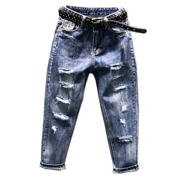 plus size 26-31fashion high waist women ankle length denim pants dark blue hole casual jeans female loose harem pants q638
plus size 26-31fashion high waist women ankle length denim pants dark blue hole casual jeans female loose harem pants q638