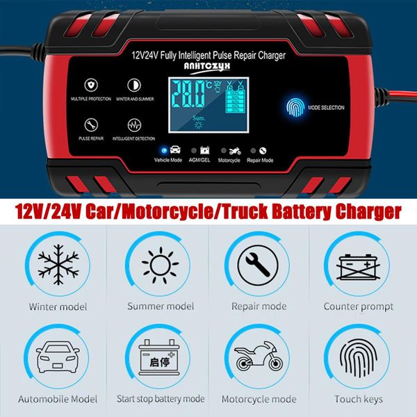 12v 8amp/24v 4amp car lcd display smart battery emergency charger for truck motorcycle lawn mower boat rv suv atv jump starte
12v 8amp/24v 4amp car lcd display smart battery emergency charger for truck motorcycle lawn mower boat rv suv atv jump starte