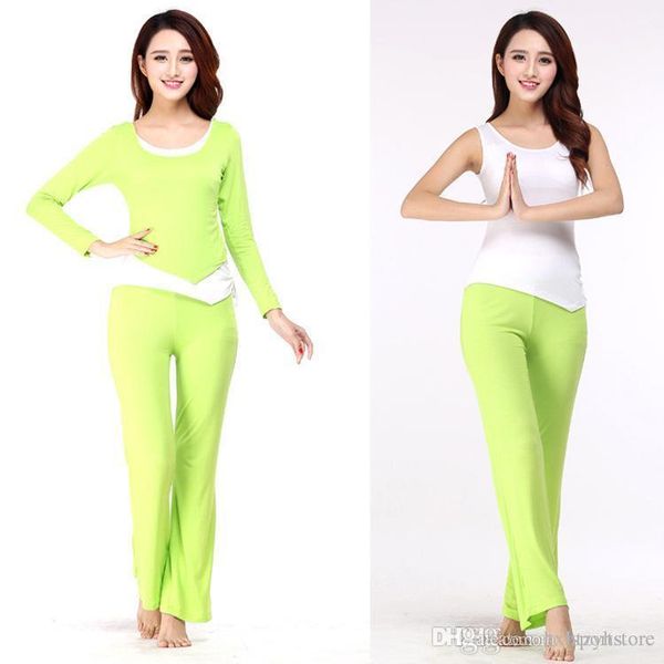 yoga suit set long sleeve three piece sports fitness suit self cultivation elastic dance suit loose trousers set, White;black
yoga suit set long sleeve three piece sports fitness suit self cultivation elastic dance suit loose trousers set, White;black