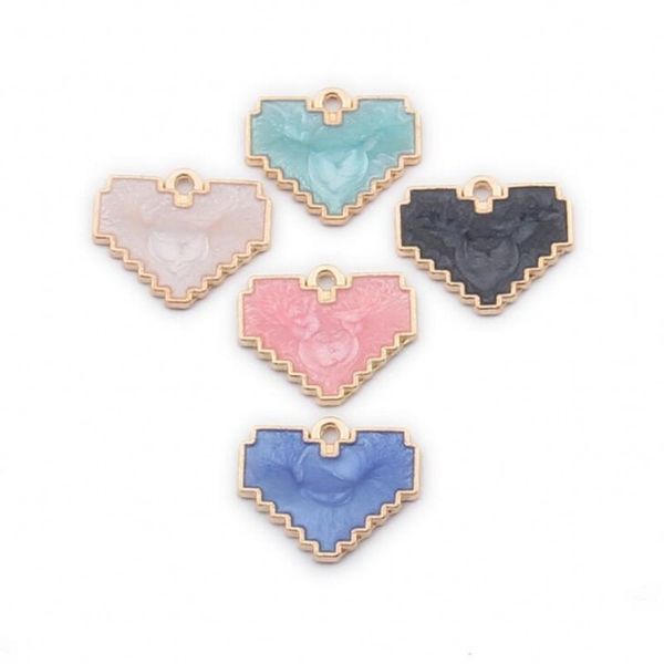 200pcs/lot heart shaped pixel charms pendant, pearlescent enamel pendants, diy jewelry making supplies 5 colors 17*25mm, Bronze;silver
200pcs/lot heart shaped pixel charms pendant, pearlescent enamel pendants, diy jewelry making supplies 5 colors 17*25mm, Bronze;silver