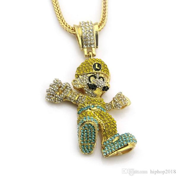 mens gold chain necklace iced out cartoon pendant necklace new mens fashion hip hop necklaces jewelry, Silver
mens gold chain necklace iced out cartoon pendant necklace new mens fashion hip hop necklaces jewelry, Silver