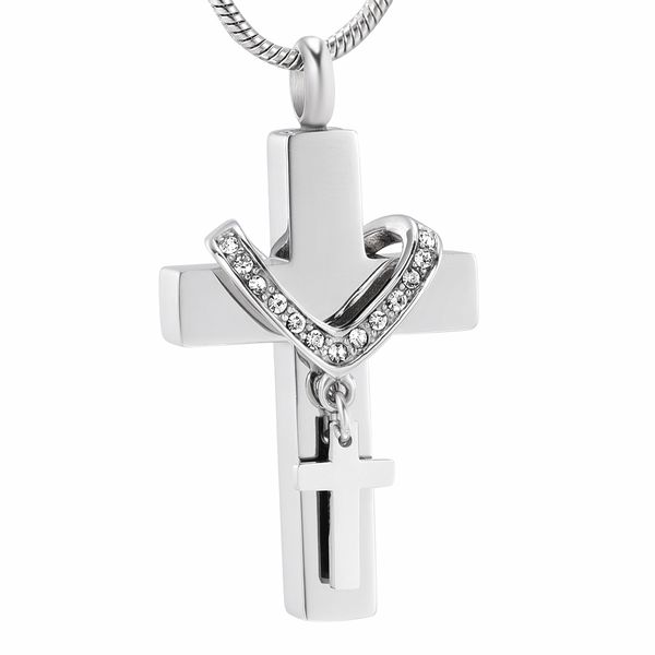Cross Cremation Jewelry for Ashes Crystal Urn Necklace Keepsake Jewelry for Men Pet with 20'' Chain, Silver
Cross Cremation Jewelry for Ashes Crystal Urn Necklace Keepsake Jewelry for Men Pet with 20'' Chain, Silver
