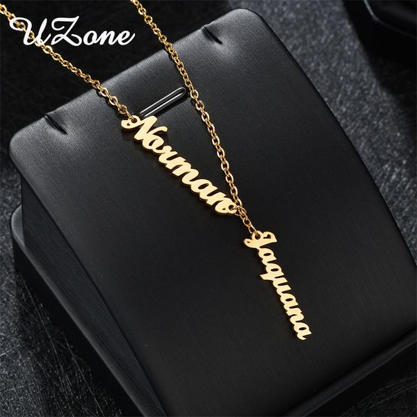 chains uzone two names nameplate necklace stainless steel vertical customized name necklaces couple wedding engagement wholesale, Silver
chains uzone two names nameplate necklace stainless steel vertical customized name necklaces couple wedding engagement wholesale, Silver