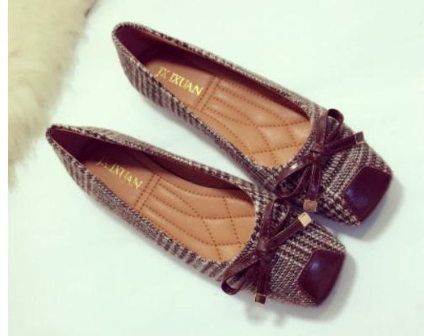 2019 bowknot women's shoes in spring and autumn with new style flat bottom square head checker cloth @200, Black
2019 bowknot women's shoes in spring and autumn with new style flat bottom square head checker cloth @200, Black