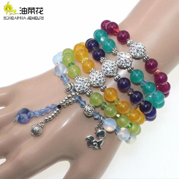 fashion charm natural stone bracelet opal zs aquamarines jades woman girl alloy pendant accessories gift christmas jewelry, Black
fashion charm natural stone bracelet opal zs aquamarines jades woman girl alloy pendant accessories gift christmas jewelry, Black